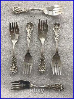 LOT of SIX Reed & Barton Francis First Sterling Silver Salad Fork 6 1/8 No Mono