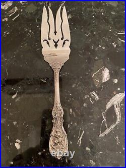 Large Rare Om Reed & Barton Francis I Meat Fork Sterling Silver 9 1/4 Meat Fork