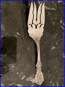 Large Rare Om Reed & Barton Francis I Meat Fork Sterling Silver 9 1/4 Meat Fork