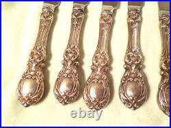 Lot 8 Reed and Barton 6 1/4 Butter Spreader Knives Francis I Sterling Silver