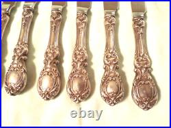 Lot 8 Reed and Barton 6 1/4 Butter Spreader Knives Francis I Sterling Silver
