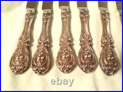 Lot 8 Reed and Barton 6 1/4 Butter Spreader Knives Francis I Sterling Silver