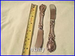 Lot 8 Reed and Barton 6 1/4 Butter Spreader Knives Francis I Sterling Silver