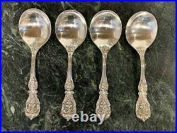 Lot of 4 Reed & Barton Francis I Sterling Silver Cream Soup Spoons 6 No Mono