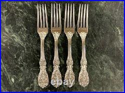 Lot of 4 Reed & Barton Francis I Sterling Silver Luncheon Dinner Forks 7-1/4