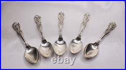 Lot of 5 Reed & Barton Francis I. 925 Sterling Silver Demitasse Spoons