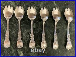 Lot of 6 Reed & Barton Francis I Sterling Silver Ice Cream Fork Spoons 5-1/4