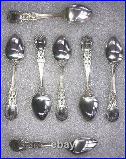 Lot of 7 FRANCIS FIRST Reed & Barton TEASPOONS Sterling Silver Old Mark Spoons