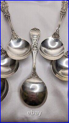 Lot of 7 Reed & Barton Francis I. 925 Sterling Silver Cream Spoons