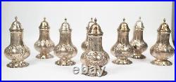 Lot of 8 Reed & Barton Francis Sterling Silver Salt & Pepper Shakers #571-4 1/2