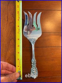MASSIVE 10 REED BARTON FRANCIS I MEAT FISH SERVING FORK STERLING SILVER I 1st