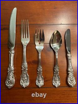 MINT 5 PC PLACE SETTING REED & BARTON FRANCIS I STERLING NEW MARK SET 1 1st