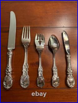 MINT 5 PC PLACE SETTING REED & BARTON FRANCIS I STERLING NEW MARK SET 1 1st