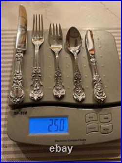 MINT 5 PC PLACE SETTING REED & BARTON FRANCIS I STERLING NEW MARK SET 1 1st