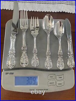 MINT 6 PC PLACE SETTING REED & BARTON FRANCIS I STERLING NEW MARK SET 1 1st