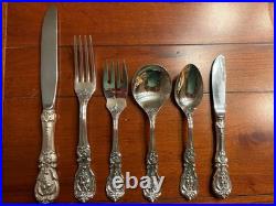 MINT 6 PC TRUE DINNER SETTING REED BARTON FRANCIS I STERLING NEW MARK SET 1 1st