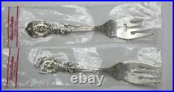 N. O. S. Still Sealed Reed & Barton Sterling Silver Francis 1st Pair Salad Forks