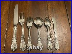 NEAR MINT 6 PC PLACE SETTING REED & BARTON FRANCIS I STERLING OLD MARK SET 1 1st