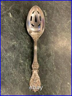 Old Mark Reed & Barton Francis I Solid Sterling Pierced Serving Spoon 8-3/8