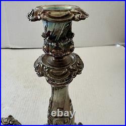 PAIR Reed Barton Silverplate Candlesticks King Francis CANADA Hollowware 10.75