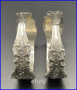 Pair Francis 1st Reed & Barton Sterling Silver Napkin Rings No Monograms