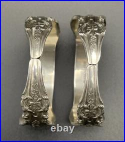 Pair Francis 1st Reed & Barton Sterling Silver Napkin Rings No Monograms