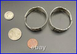 Pair Francis 1st Reed & Barton Sterling Silver Napkin Rings No Monograms