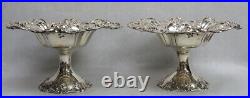 Pair Reed & Barton Francis I Sterling Silver 8 X 4.5 Pedestal Candy Dish X569