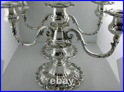 Pair Sterling Silver REED & BARTON 3 light Candelabras FRANCIS I