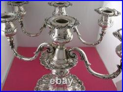 Pair Sterling Silver REED & BARTON 3 light Candelabras FRANCIS I