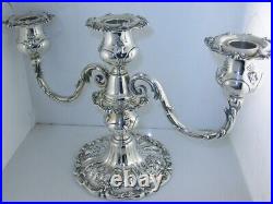 Pair Sterling Silver REED & BARTON 3 light Candelabras FRANCIS I