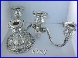 Pair Sterling Silver REED & BARTON 3 light Candelabras FRANCIS I