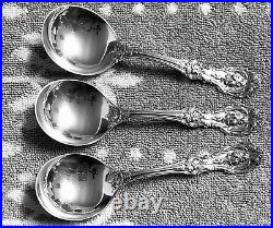 R&B Francis I Stlg Round Bowl Soup Spoons (Old/Pat. Date Marks), Set of 3