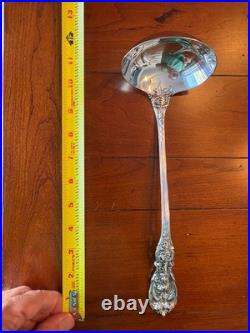 RARE 12 REED & BARTON FRANCIS I SOUP PUNCH SERVING LADLE STERLING SILVER I 1st