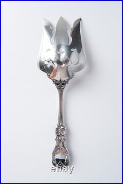 RARE Francis I Reed & Barton Sterling Pierced Salad Serving Fork 9 1/2 Old Mark