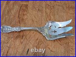 RARE Francis I Reed & Barton Sterling Pierced Salad Serving Fork 9 1/2 Old Mark