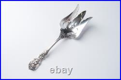 RARE Francis I Reed & Barton Sterling Pierced Salad Serving Fork 9 1/2 Old Mark
