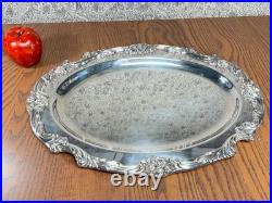 RARE Reed & Barton King Francis 1642 Serving Tray Platter Silver Plate 16.5 4lb