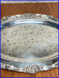 RARE Reed & Barton King Francis 1642 Serving Tray Platter Silver Plate 16.5 4lb