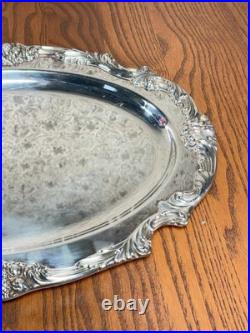 RARE Reed & Barton King Francis 1642 Serving Tray Platter Silver Plate 16.5 4lb