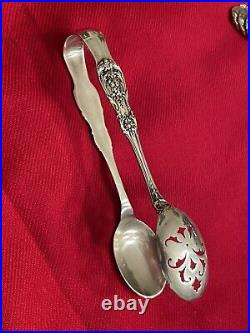 REED AND BARTON FRANCIS 1st STERLING ICE TONGS SMALL EXTREMELY RARE PAT. APPLIED