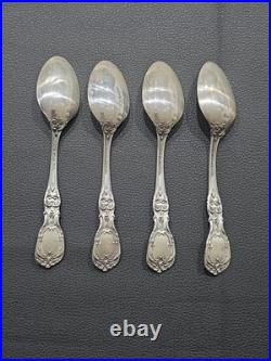 REED AND BARTON Francis I Sterling Silver 5 O'Clock Spoons Set Of 4 No Monograms