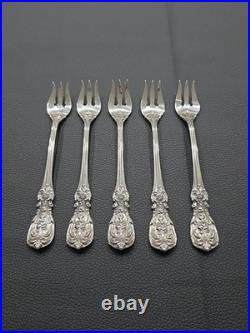 REED AND BARTON Francis I Sterling Silver Cocktail Fork Set Of 5 No Monograms