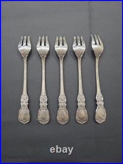 REED AND BARTON Francis I Sterling Silver Cocktail Fork Set Of 5 No Monograms