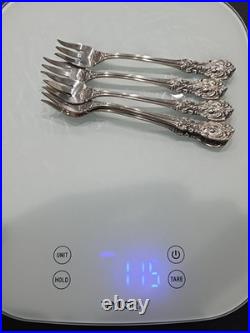 REED AND BARTON Francis I Sterling Silver Cocktail Fork Set Of 5 No Monograms