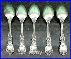 REED & BARTON FRANCIS 1ST STERLING SILVER 5 spoons 5 7/8 NO MONO 170g