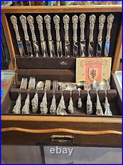 REED & BARTON FRANCIS 1ST STERLING SILVER FOR 12, NO MONOS 136 Pces