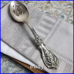 REED & BARTON FRANCIS I 1907 EAGLE LION Sterling Silver 8 3/8 PIERCED TABLESPOON