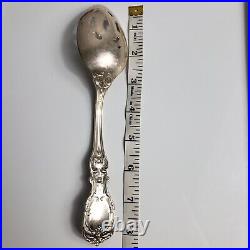 REED & BARTON FRANCIS I 1907 EAGLE LION Sterling Silver 8 3/8 PIERCED TABLESPOON