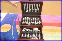 REED&BARTON FRANCIS I STERLING SILVER 100 PC SILVERWARE FLATWARE SET withcase